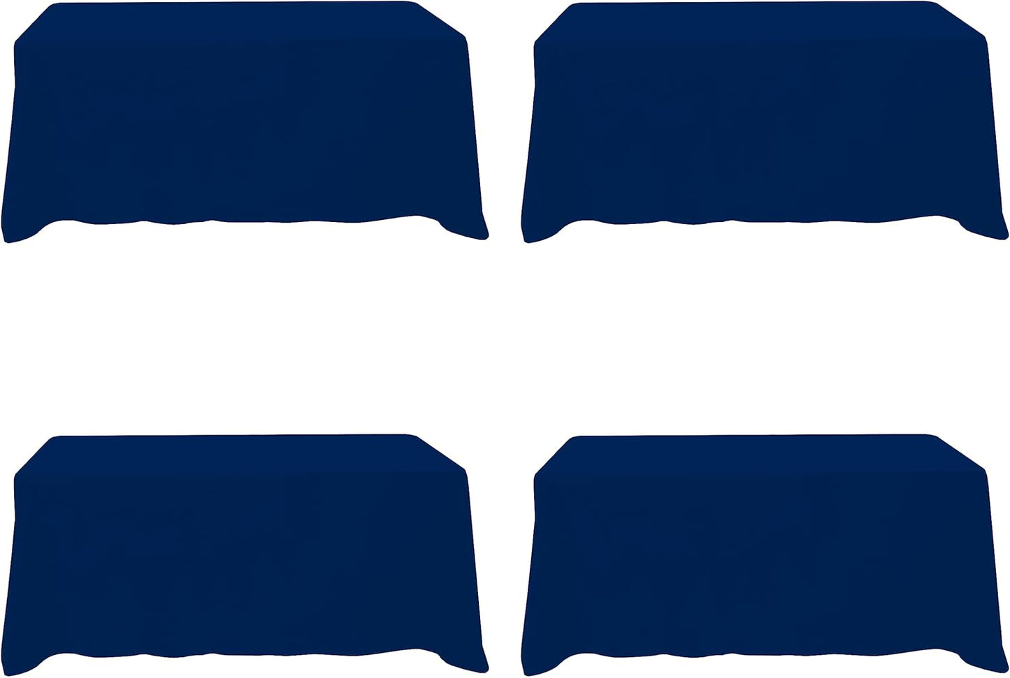 BRILLMAX 6 Pack Ivory Tablecloths for 6 Foot Rectangle Tables 60 x 102 Inch - 6ft Rectangular Bulk Linen Polyester Fabric Washable Cloth Cover for Wedding Reception Banquet Birthday Party