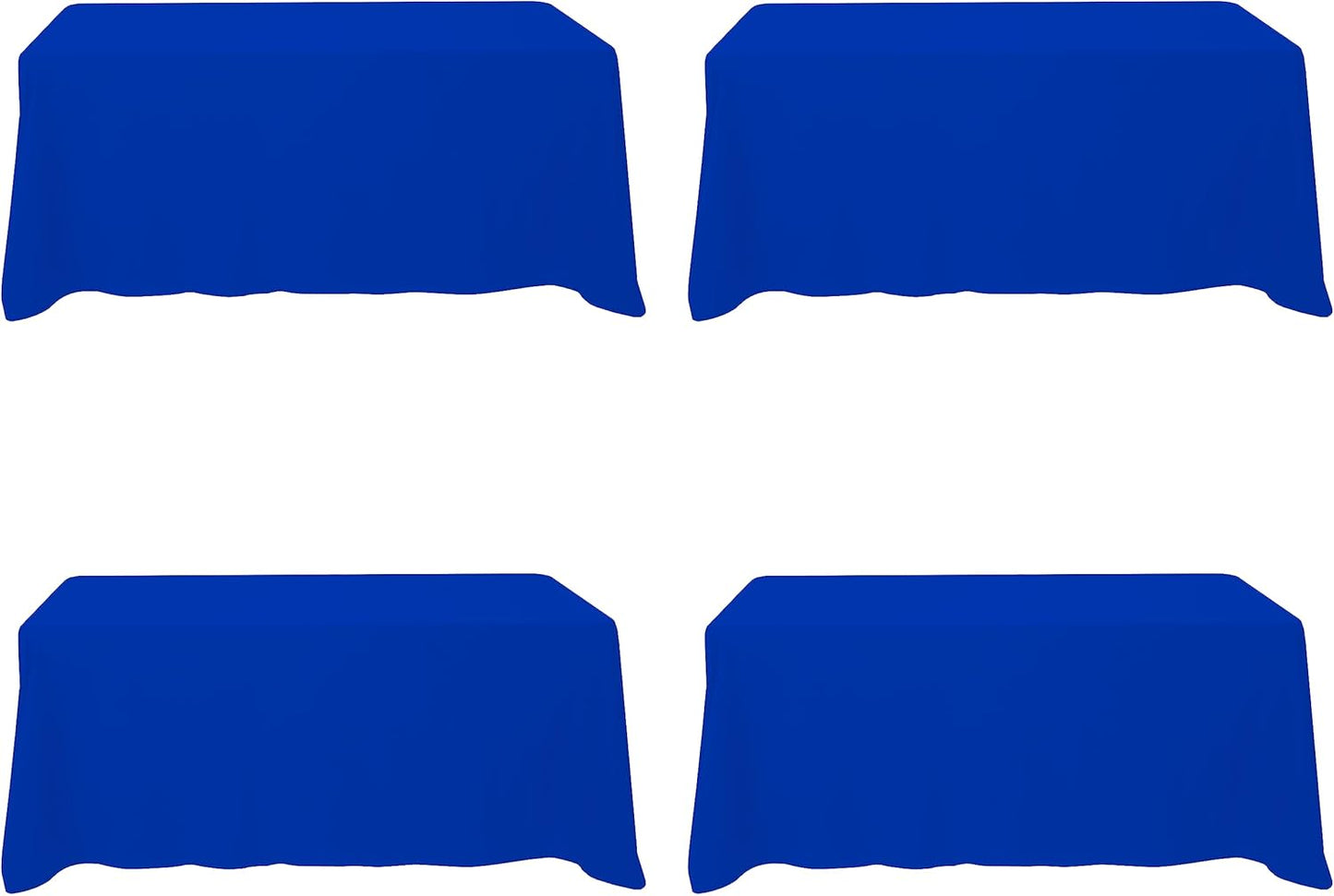 BRILLMAX 6 Pack Ivory Tablecloths for 6 Foot Rectangle Tables 60 x 102 Inch - 6ft Rectangular Bulk Linen Polyester Fabric Washable Cloth Cover for Wedding Reception Banquet Birthday Party