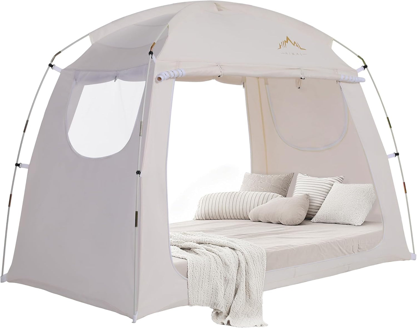 Bed Tent for Indoor Portable Light Reducing Twin Size Canopy Tents Breathable Lightweight Private Space Tent for Bed