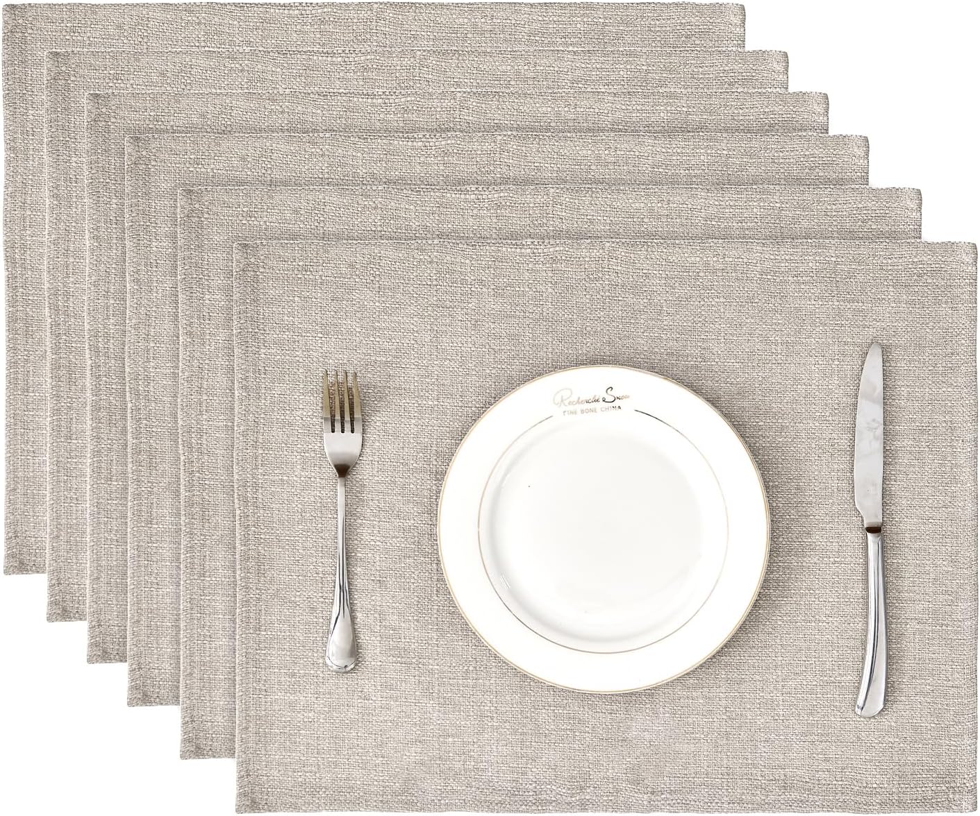 BALCONY & FALCON Rectangle Tablecloth Washable Wrinkle Resistant and Water Proof Table Cloth Decorative Linen Fabric Tablecloths for Dining Parties Kitchen Wedding and Outdoor Use (Beige, 57x118)