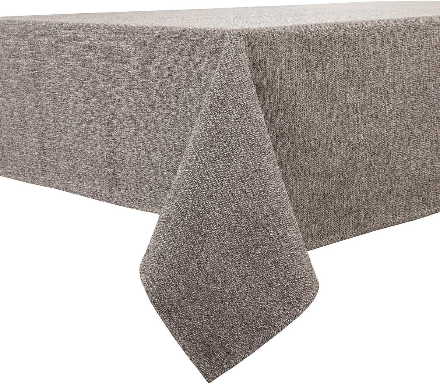 BALCONY & FALCON Rectangle Tablecloth Washable Wrinkle Resistant and Water Proof Table Cloth Decorative Linen Fabric Tablecloths for Dining Parties Kitchen Wedding and Outdoor Use (Beige, 57x118)