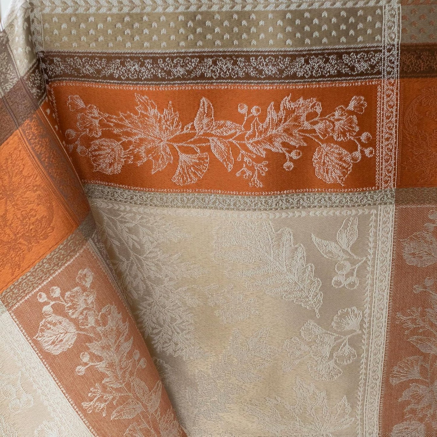 Benson Mills Heirloom Harvest Yarn Dyed Jacquard Fabric Table Cloth, Fall, Harvest and Thanksgiving Tablecloth (60" X 120" Rectangular, Heirloom Harvest)